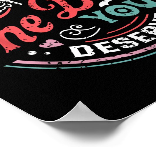 Retro Skeleton Have The Day You Deserve Peace Sign Poster (Hoek)