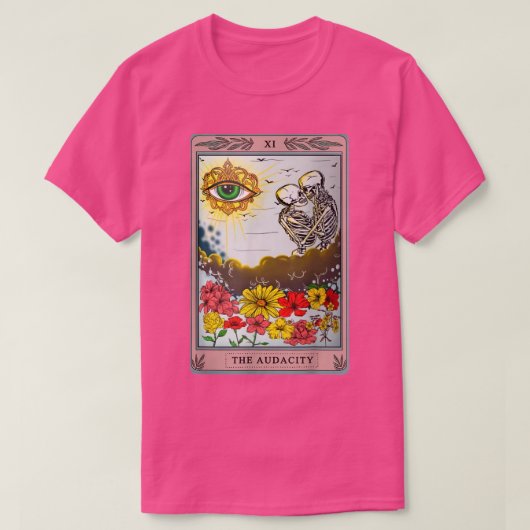 Retro Skeleton Riding Cloud the Audacity Tarot Car T-shirt (Design voorkant)