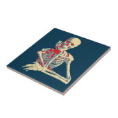 Retro Skeleton Tegeltje (Zijkant)