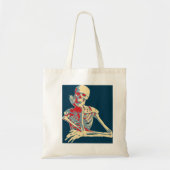 Retro Skeleton Tote Bag (Voorkant)