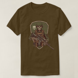 Retro skeletsoldaat t-shirt