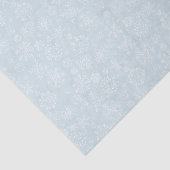 Retro Sketch, bevroren Snowflakes op ijsblauw Tissuepapier (Detail)