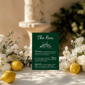 Retro Sketch Hand-Drawn Bar Trouwtafel Teken Kaart