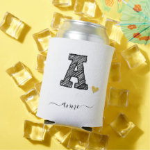 Retro Sketch Monogram Letter A, Koelbox