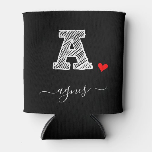 Retro Sketch Monogram Letter A, Koelbox Blikjeskoeler (Voorkant)