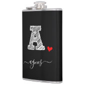 Retro Sketch Monogram Letter A, Kolf Heupfles (Links)