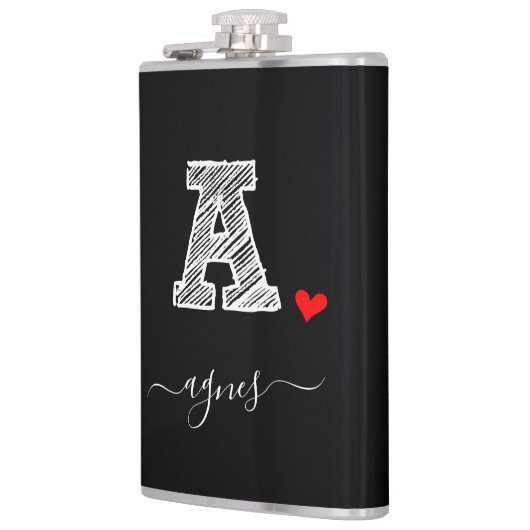 Retro Sketch Monogram Letter A, Kolf Heupfles (Links)