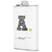 Retro Sketch Monogram Letter A, Kolf Heupfles (Links)
