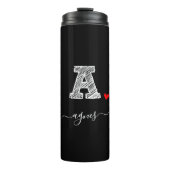 Retro Sketch Monogram Letter A, Thermal Tumbler Thermosbeker (Voorkant)