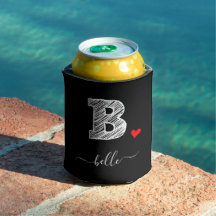 Retro Sketch Monogram Letter B, Koelbox