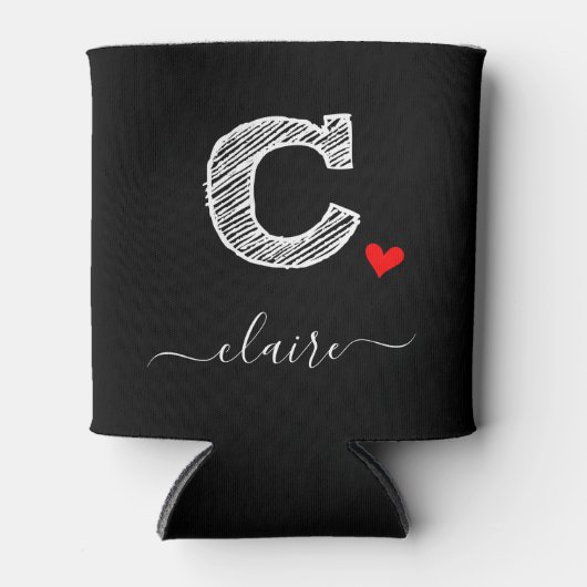 Retro Sketch Monogram Letter C, Koelbox Blikjeskoeler (Voorkant)