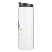Retro Sketch Monogram Letter D, Thermal Tumbler Thermosbeker (Geroteerd rechts)