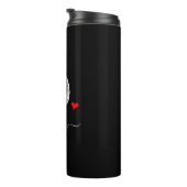 Retro Sketch Monogram Letter D, Thermal Tumbler Thermosbeker (Geroteerd rechts)