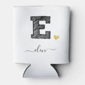 Retro Sketch Monogram Letter E, Koelbox Blikjeskoeler (Voorkant)