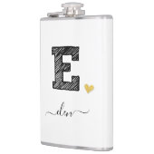 Retro Sketch Monogram Letter E, Kolf Heupfles (Links)