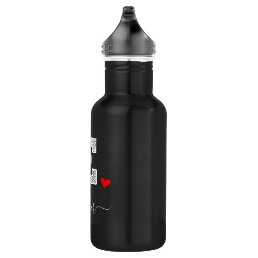 Retro Sketch Monogram Letter E, Waterflesje Waterfles (Rechts)