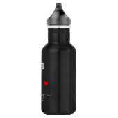 Retro Sketch Monogram Letter F, Water Fles (Rechts)