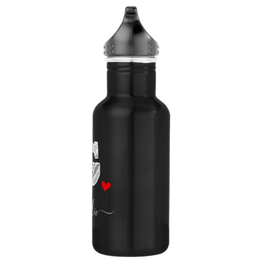 Retro Sketch Monogram Letter G, Waterflesje Waterfles (Rechts)