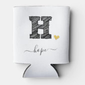 Retro Sketch Monogram Letter H, Koelbox Blikjeskoeler (Voorkant)
