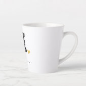 Retro Sketch Monogram Letter H, Latte Mok (Rechts)