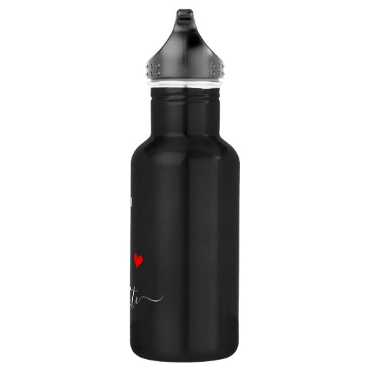 Retro Sketch Monogram Letter J, Waterfles Waterfles (Rechts)