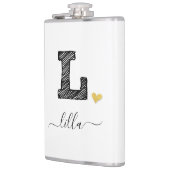 Retro Sketch Monogram Letter L, Kolf Heupfles (Links)