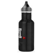 Retro Sketch Monogram Letter M, Waterflesje Waterfles (Rechts)