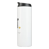 Retro Sketch Monogram Letter N, Thermal Tumbler Thermosbeker (Geroteerd rechts)