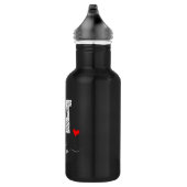 Retro Sketch Monogram Letter N, Waterflesje Waterfles (Rechts)