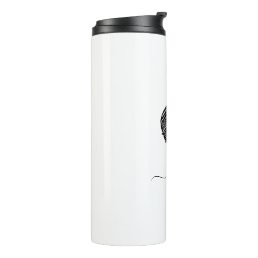 Retro Sketch Monogram Letter O, Thermal Tumbler Thermosbeker (Gedraaid links)