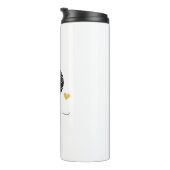 Retro Sketch Monogram Letter O, Thermal Tumbler Thermosbeker (Geroteerd rechts)
