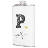 Retro Sketch Monogram Letter P, Kolf Heupfles (Links)