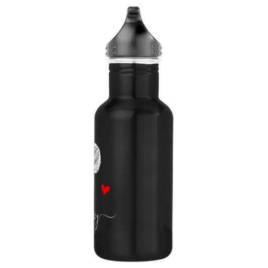 Retro Sketch Monogram Letter P, Waterflesje Waterfles (Rechts)