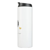 Retro Sketch Monogram Letter Q, Thermal Tumbler Thermosbeker (Geroteerd rechts)