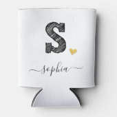 Retro Sketch Monogram Letter S, Koelbox Blikjeskoeler (Voorkant)