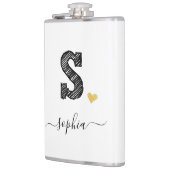 Retro Sketch Monogram Letter S, Kolf Heupfles (Links)