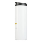 Retro Sketch Monogram Letter T, Thermal Tumbler Thermosbeker (Geroteerd rechts)
