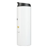 Retro Sketch Monogram Letter U, Thermal Tumbler Thermosbeker (Geroteerd rechts)
