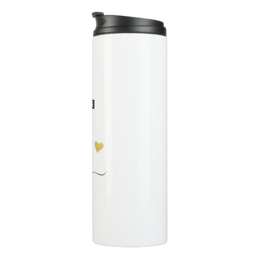Retro Sketch Monogram Letter U, Thermal Tumbler Thermosbeker (Geroteerd rechts)