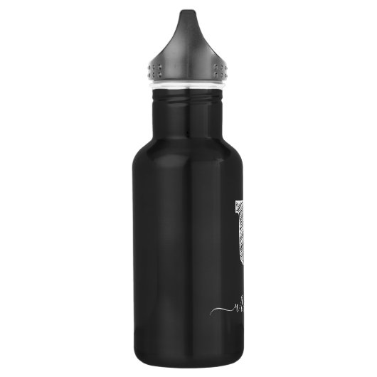 Retro Sketch Monogram Letter U, Waterfles Waterfles (Links)