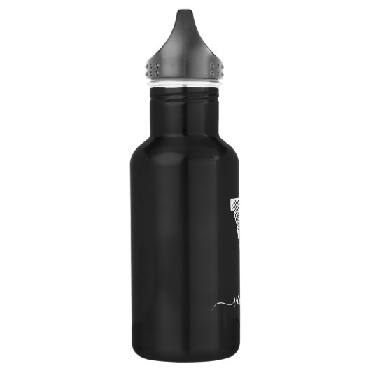 Retro Sketch Monogram Letter V, Waterflesje Waterfles (Links)