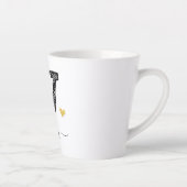 Retro Sketch Monogram Letter W, Latte Mok (Rechts)