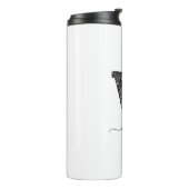 Retro Sketch Monogram Letter W, Thermal Tumbler Thermosbeker (Gedraaid links)