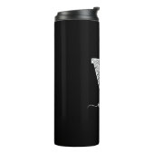 Retro Sketch Monogram Letter W, Thermal Tumbler Thermosbeker (Gedraaid links)