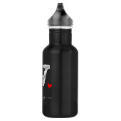 Retro Sketch Monogram Letter W, Waterfles Waterfles (Rechts)