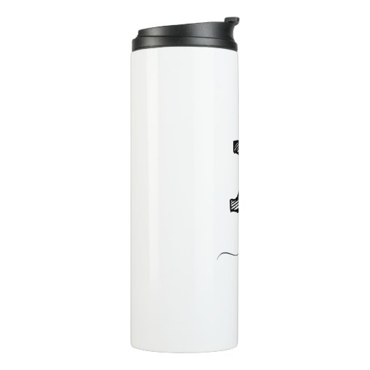 Retro Sketch Monogram Letter X, Thermal Tumbler Thermosbeker (Gedraaid links)