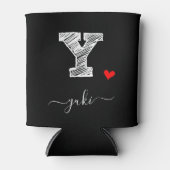 Retro Sketch Monogram Letter Y, Koelbox Blikjeskoeler (Voorkant)