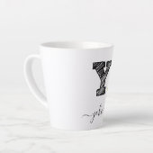 Retro Sketch Monogram Letter Y, Latte Mok (Linkerhoek)
