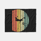 Retro Sketll Dunk Sunset Kleurrijk Fleece Deken (Voorkant (Horizontaal))