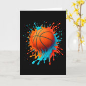 Retro Sketll Players Lovers Sports Team Boys Kids  Kaart (Gele Bloem)